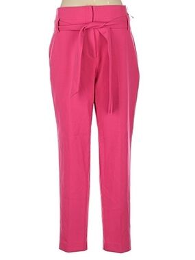 New York & Company Madie Pink Tie-Waist Straight Leg Pants